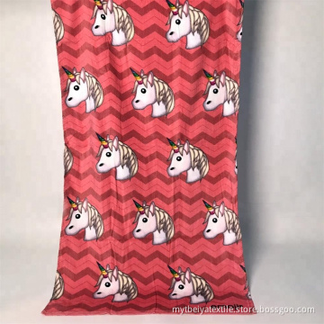Digital Print Cotton Emoji Unicorn Beach Towel